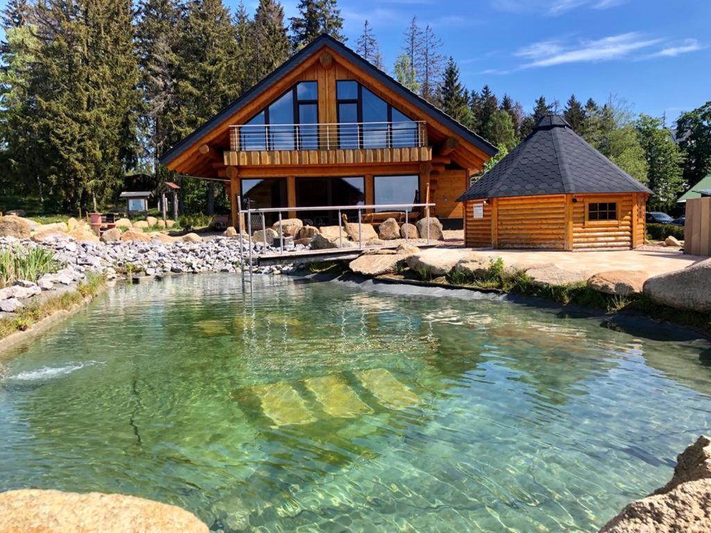 Naturstammhaus Und Appartements Zum Brockenbaecker Tanne Kültér fotó